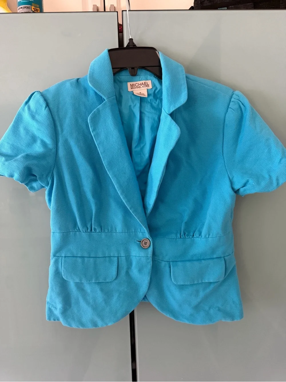 Michael Kors Turquoise Short-Sleeve Blazer